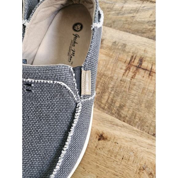 Gecko Man Mens 11 Wide Gray Casual Comfort Slip On Slide Loafer Deck Shoes - Picture 2 of 9